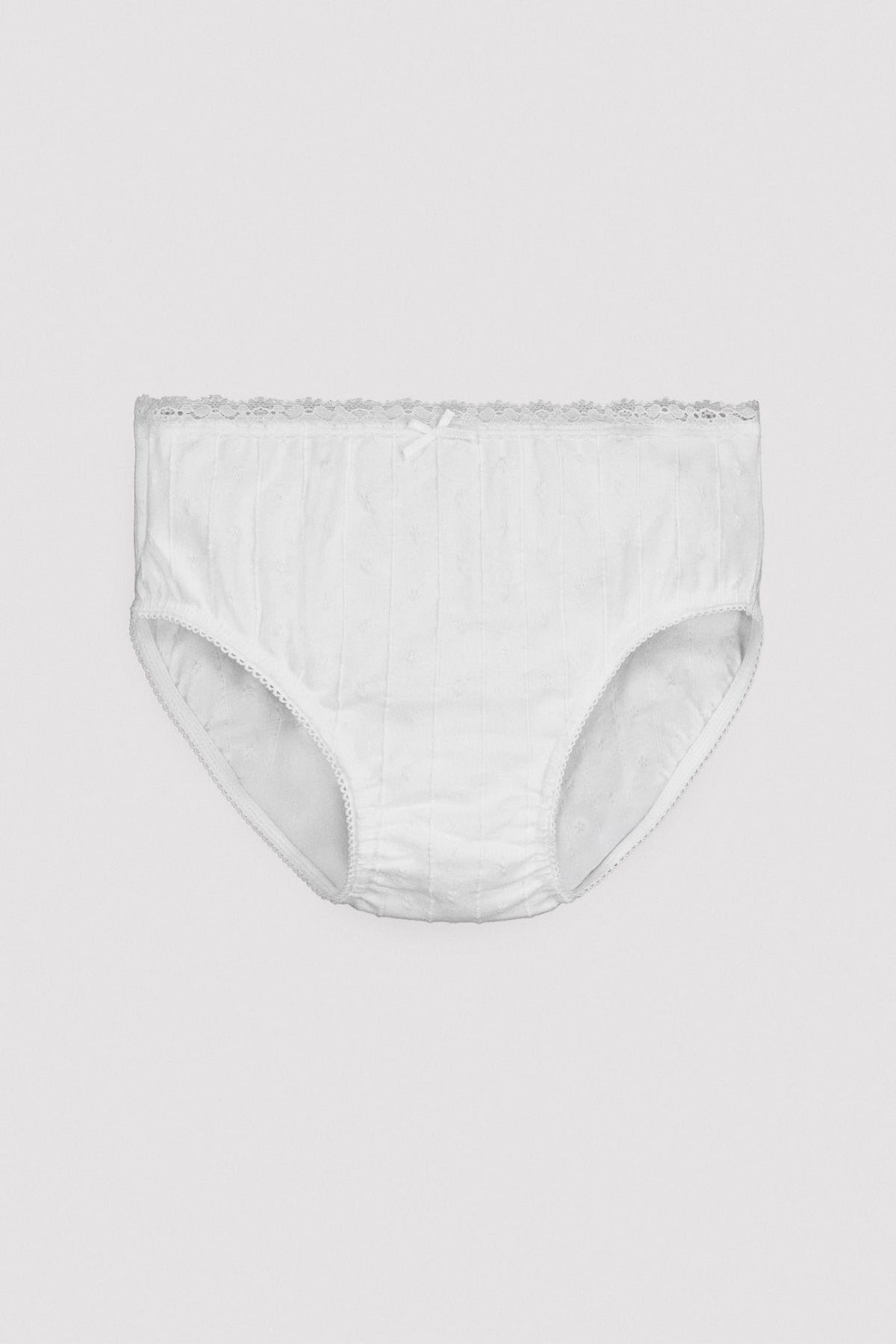 Conjunto infantil interior camiseta y braga blanco - Ysabel Mora