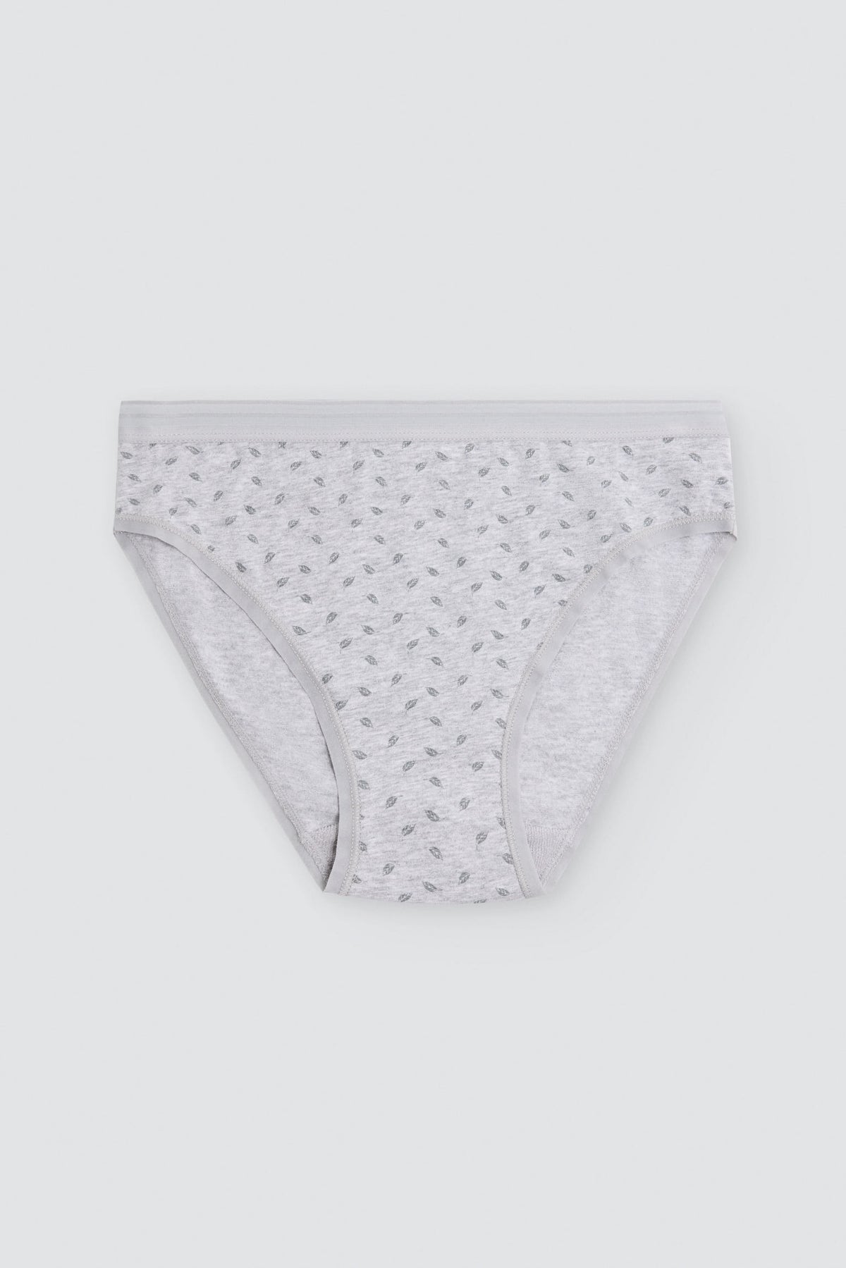 Pack de 2 culottes midi imprimées en coton, gris