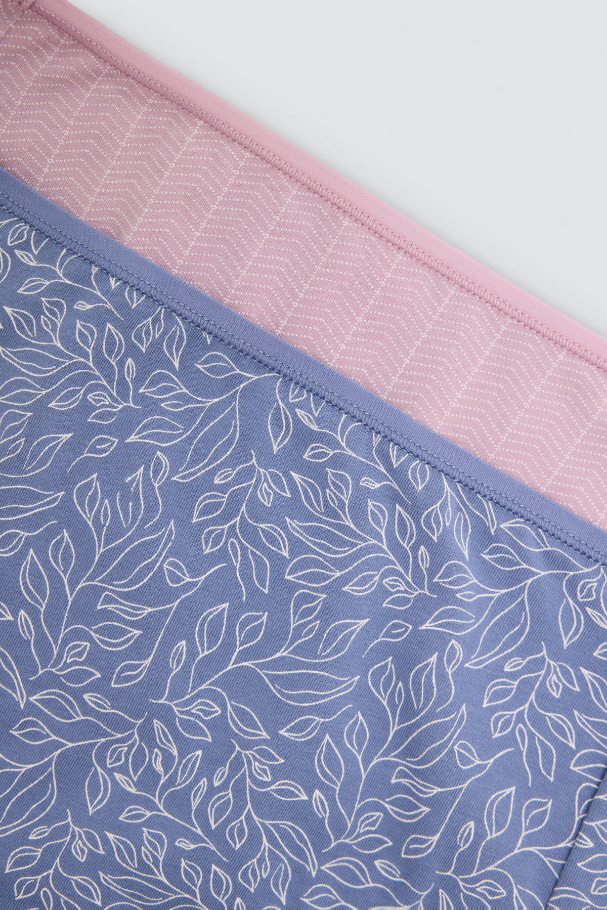 Pack de 2 culottes hautes imprimées en coton, multicolore