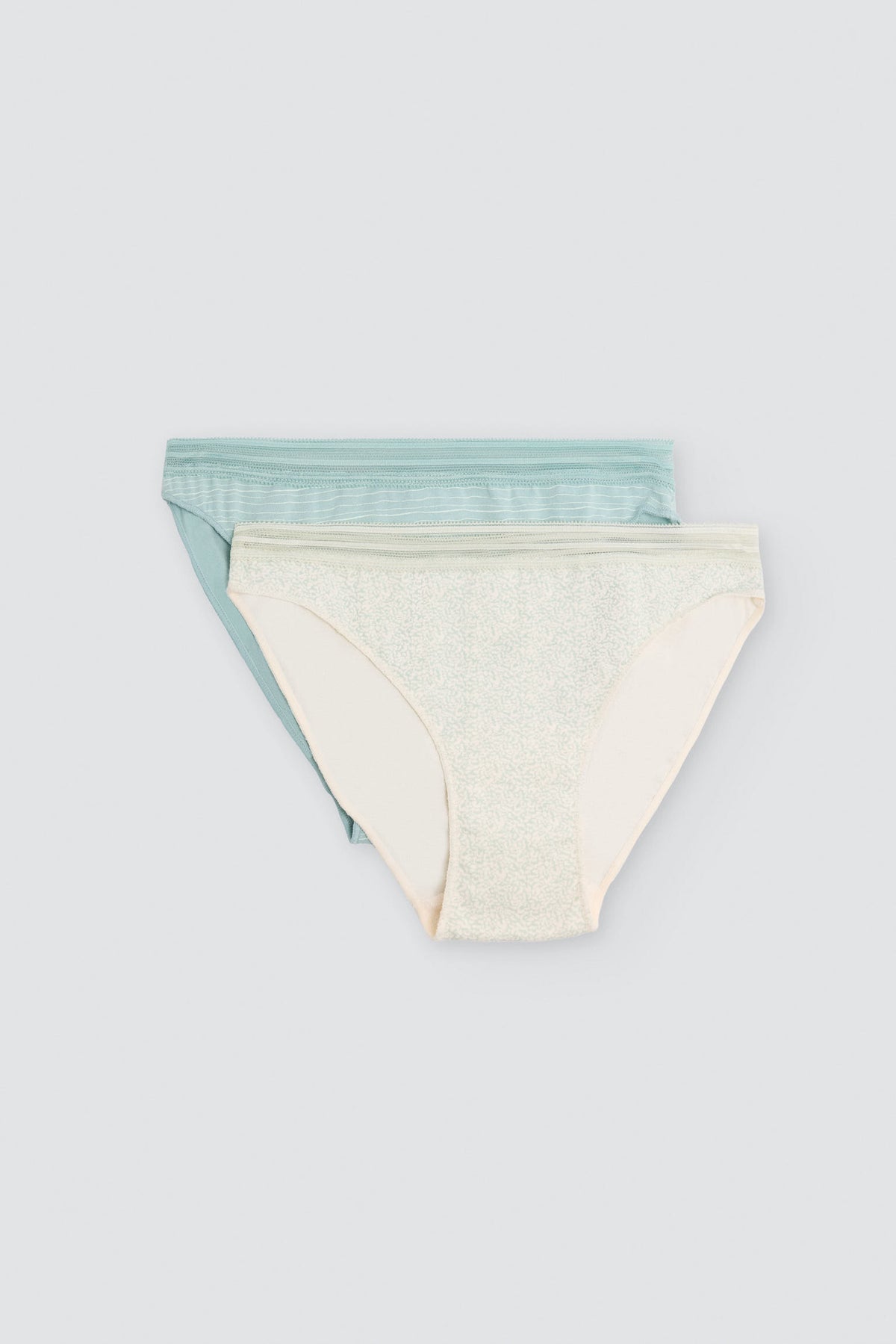 Pack de 2 culottes mini en coton, vert