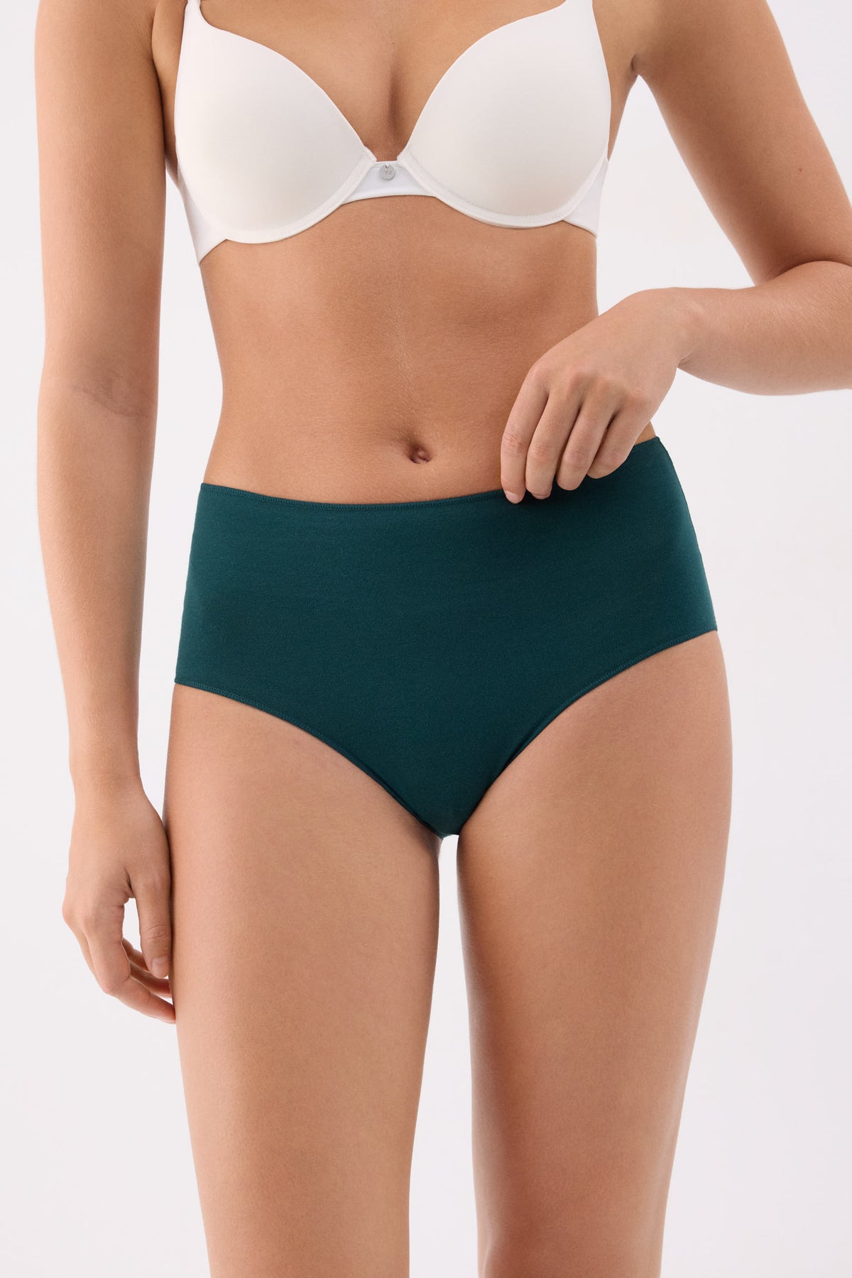 Pack de 3 culottes hautes en coton dans des tons froids