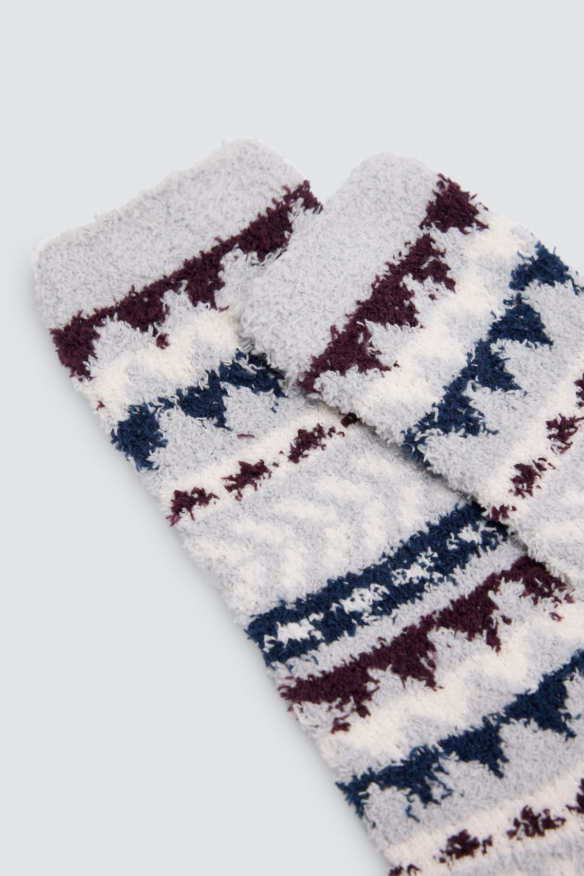 Lot de 3 chaussettes en flanelle imprimé ethnique