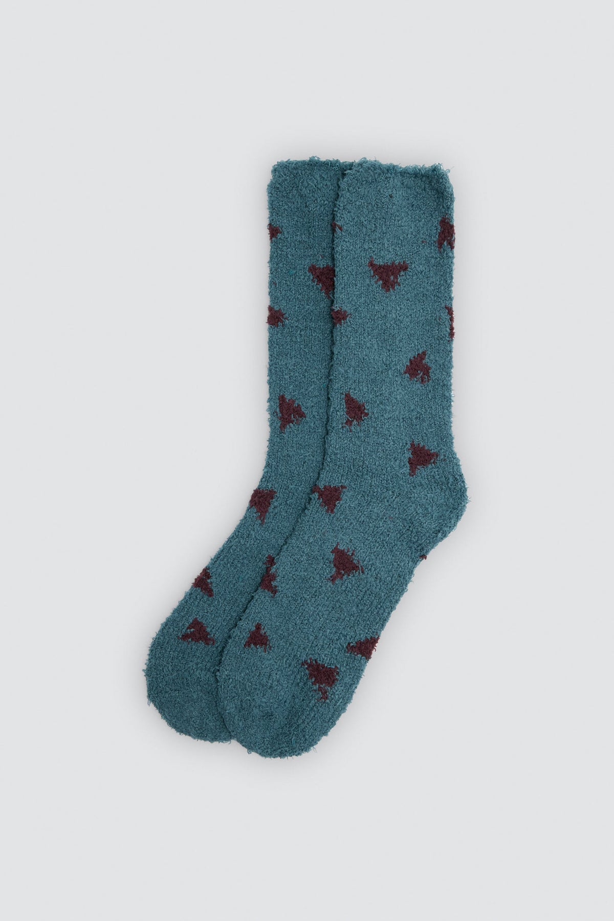 Lot de 4 chaussettes en flanelle rayures et motifs géométriques