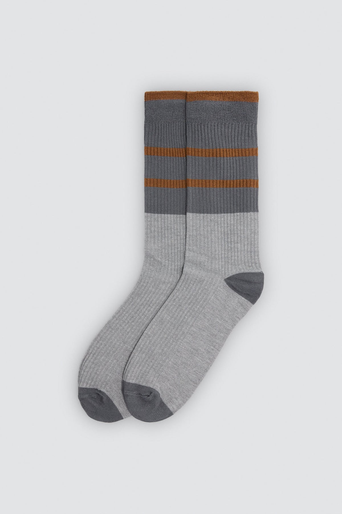 Lot de 3 chaussettes côtelées rayées