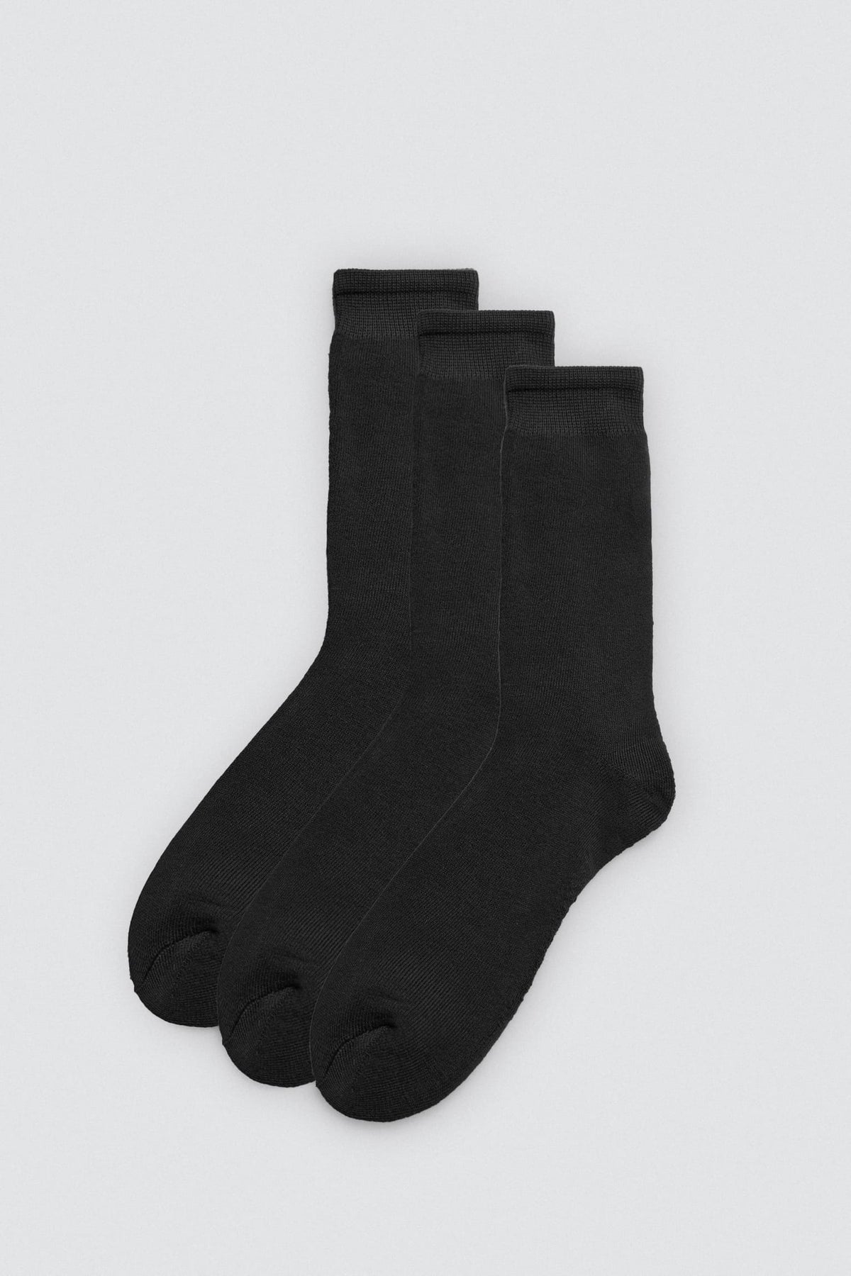 Pack 3 calcetines altos térmicos puño antipresión color negro - Ysabel Mora