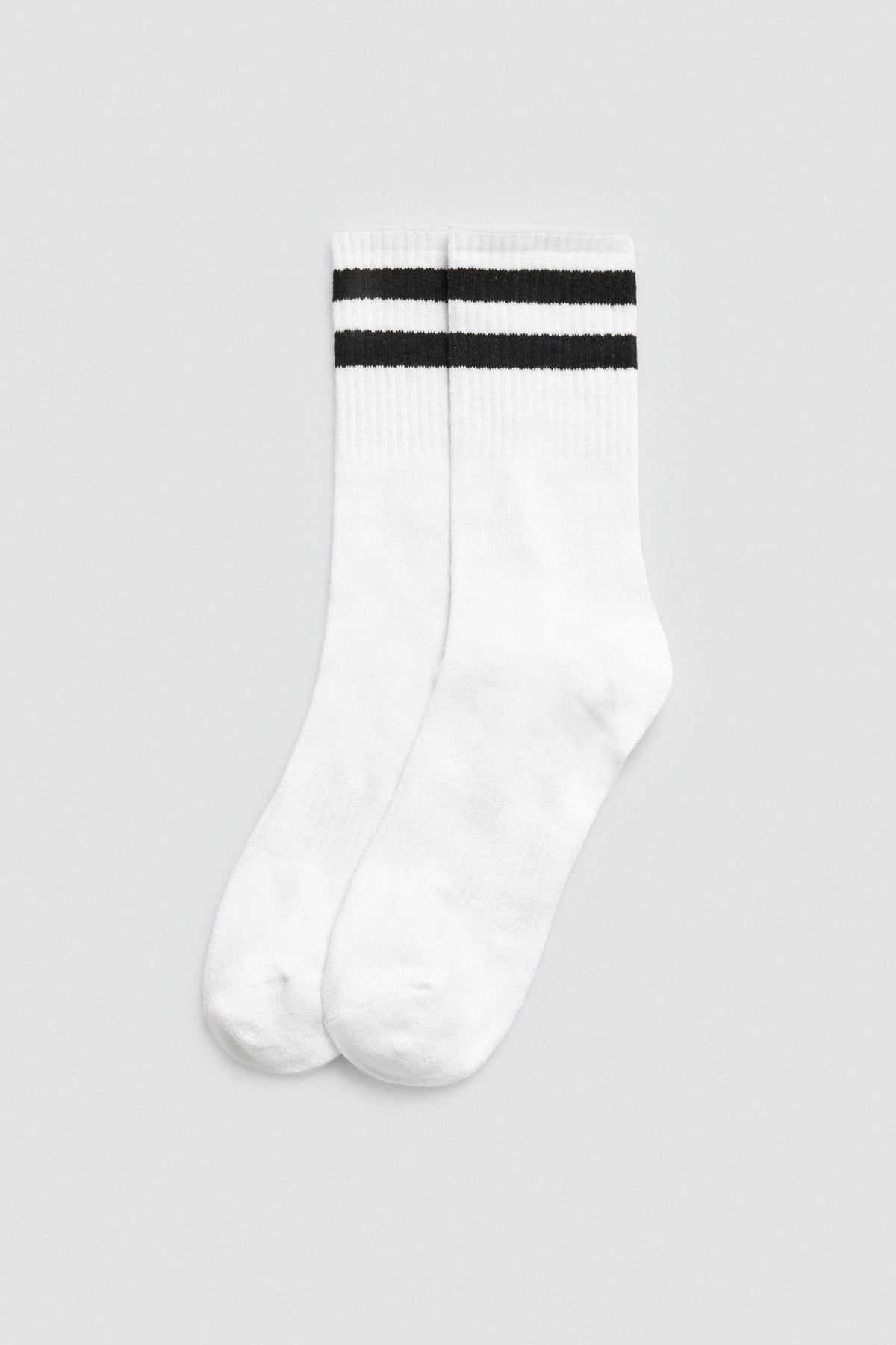 Pack 3 calcetines deportivos puño a rayas blanco - Ysabel Mora