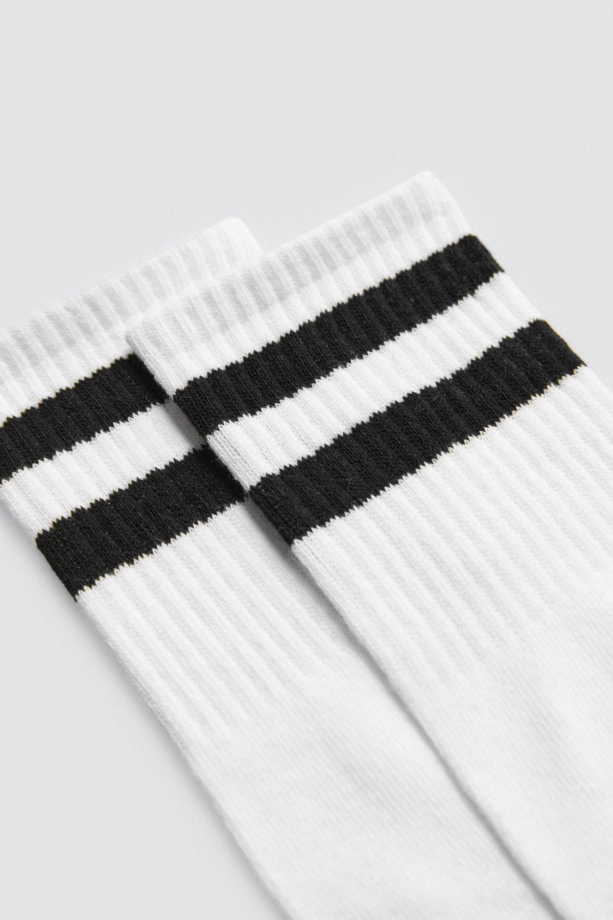 Pack 3 calcetines deportivos puño a rayas blanco - Ysabel Mora