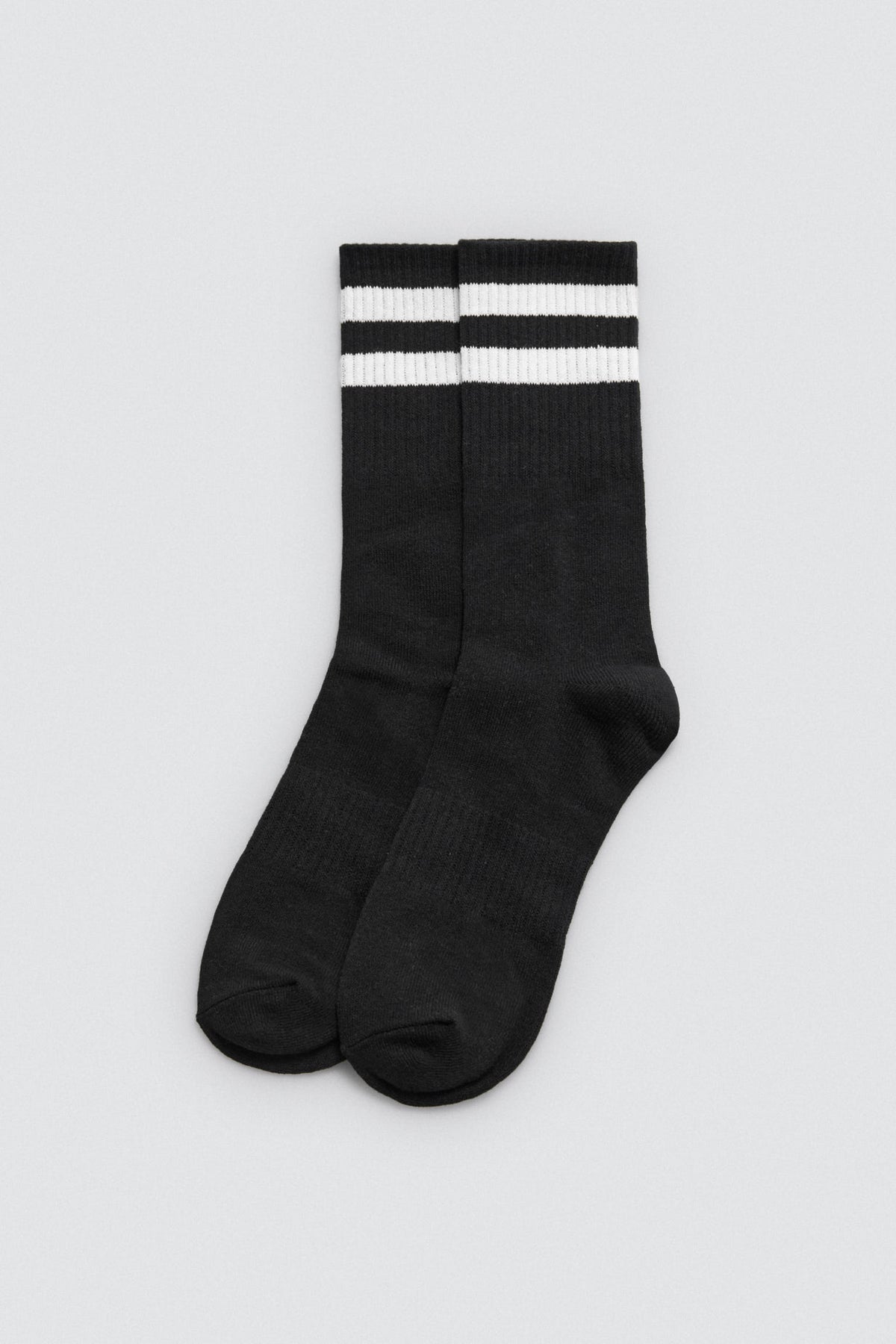 Pack 3 calcetines deportivos puño a rayas negro - Ysabel Mora