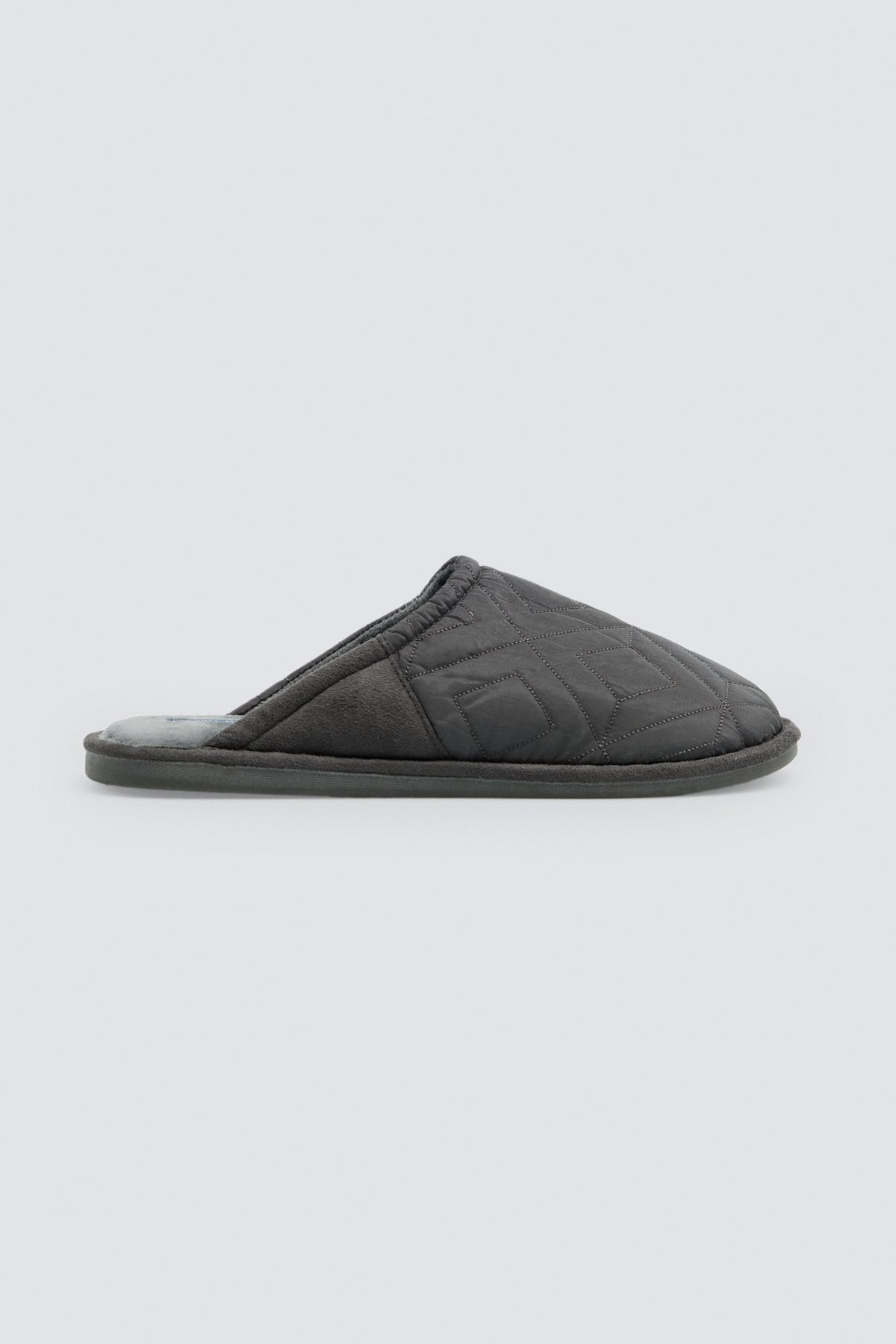 Chaussons homme matelassés verts effet velours