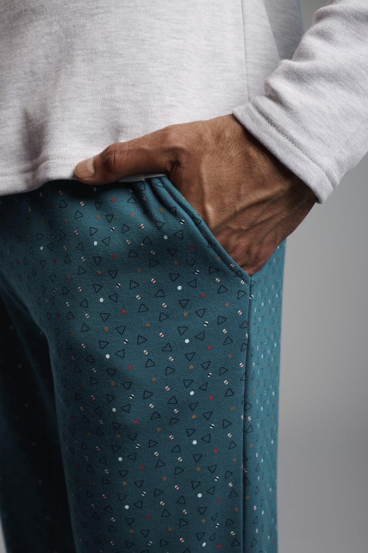 Pyjama long homme molletonné imprimé billard
