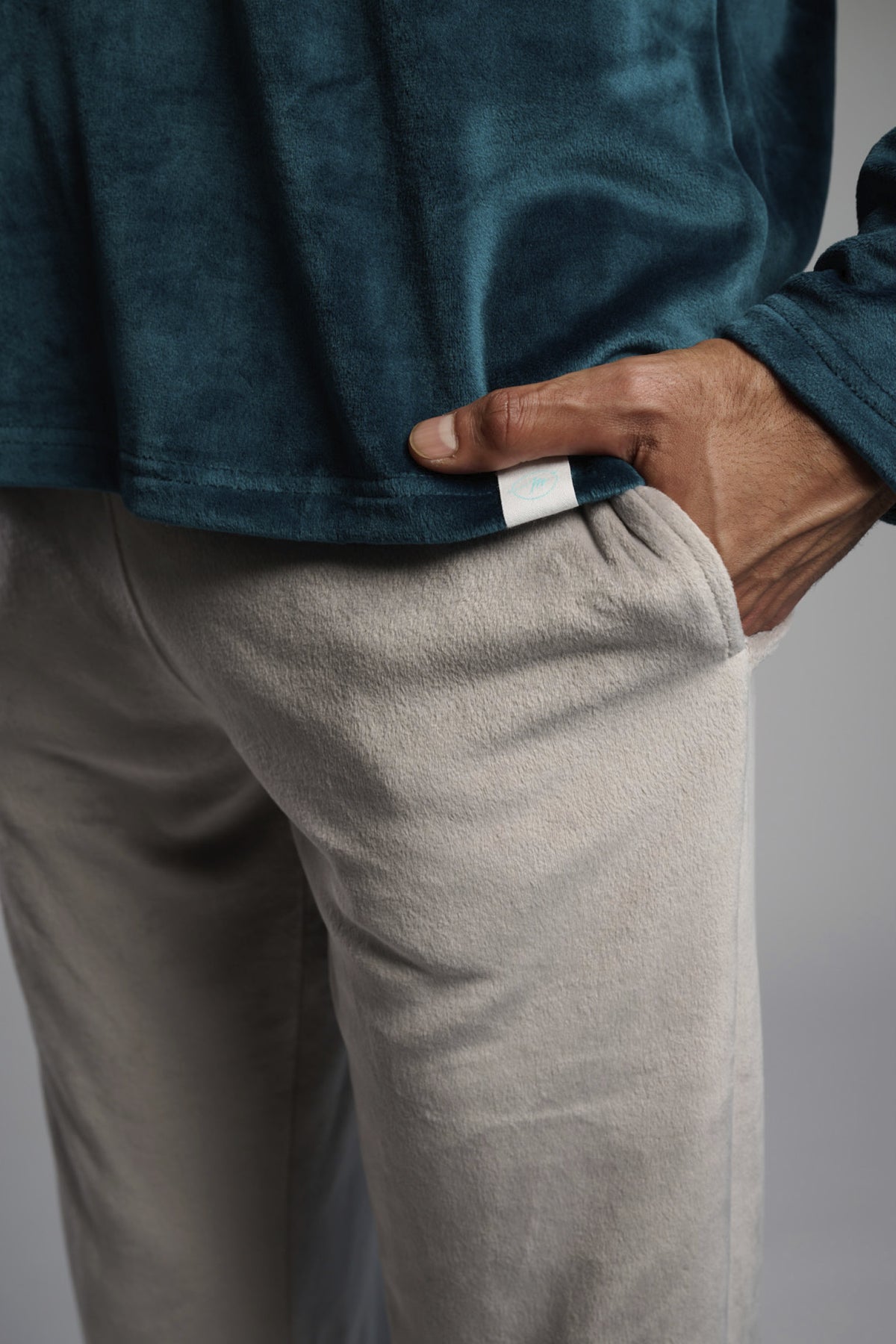 Pyjama long homme velours imprimé billard