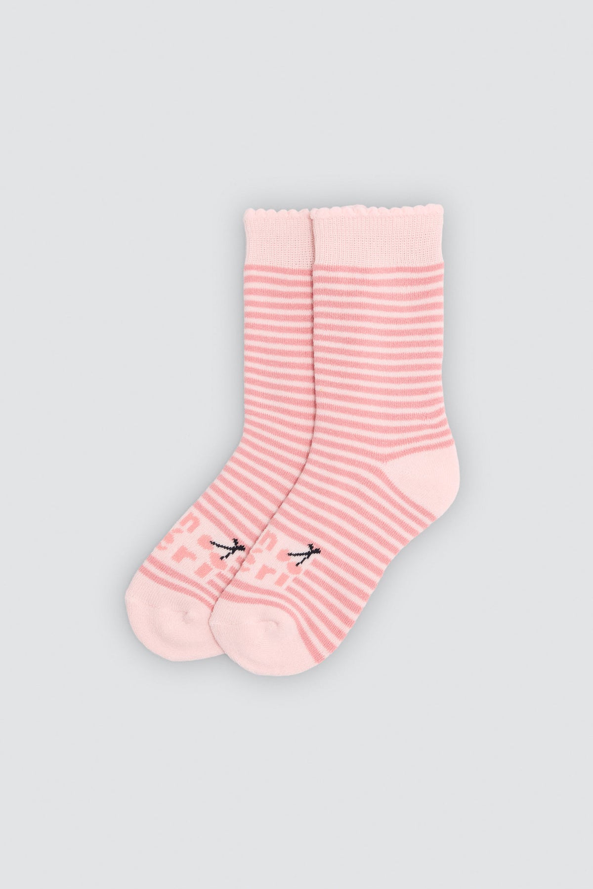 Lot de 3 chaussettes thermiques fille imprimé cerises et cœurs