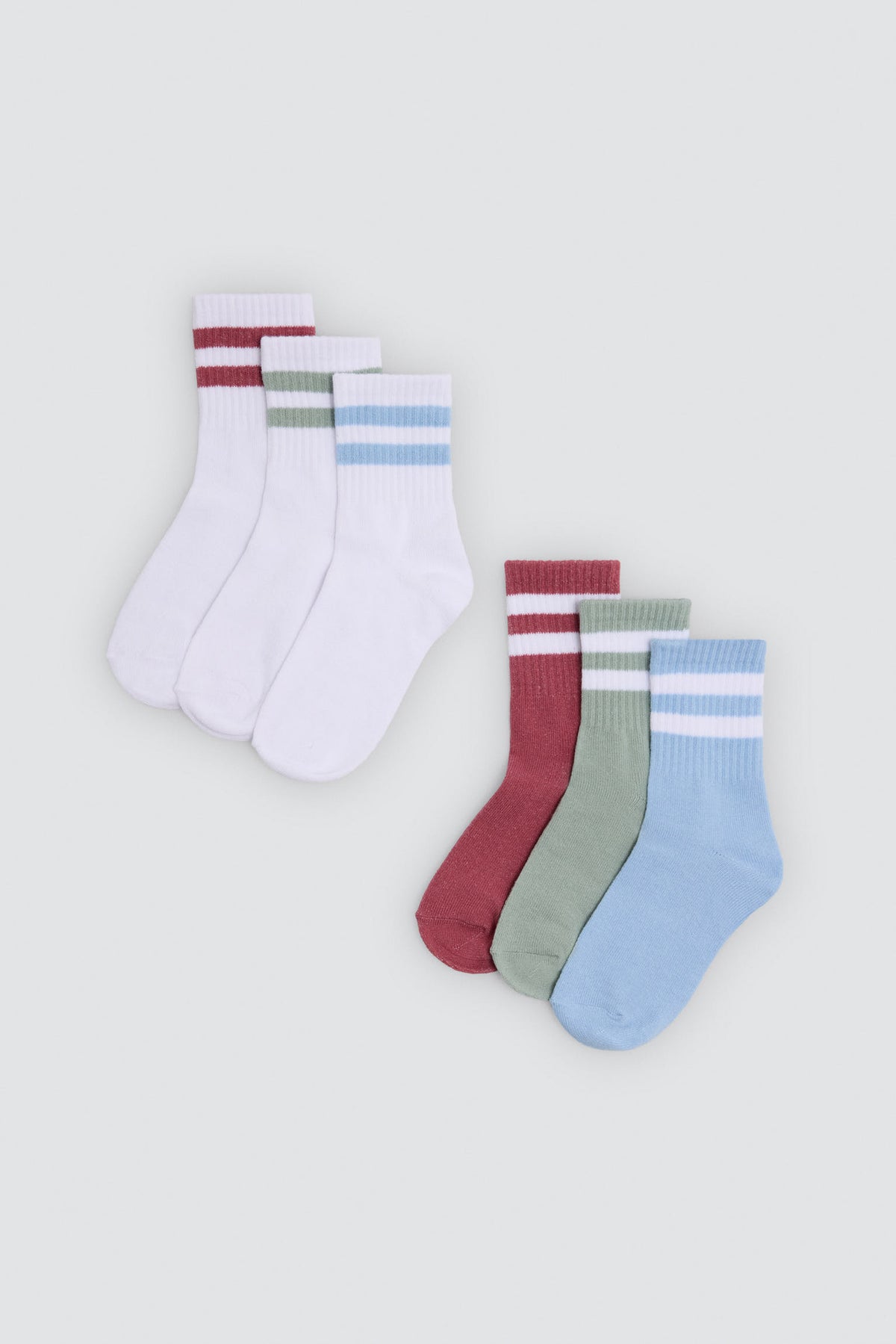 Lot de 6 chaussettes fille rayées
