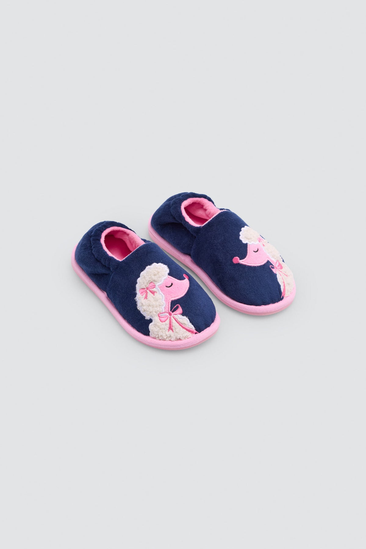 Chaussons fermés fille motif caniche