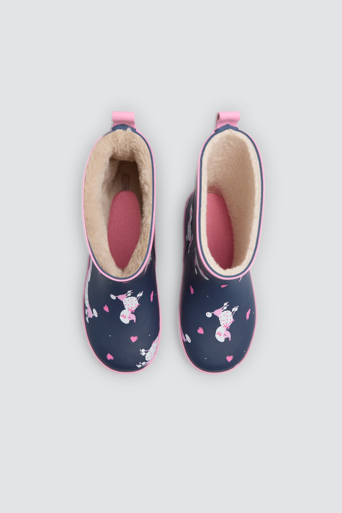 Bottes de pluie fille imprimé caniche doublure sherpa