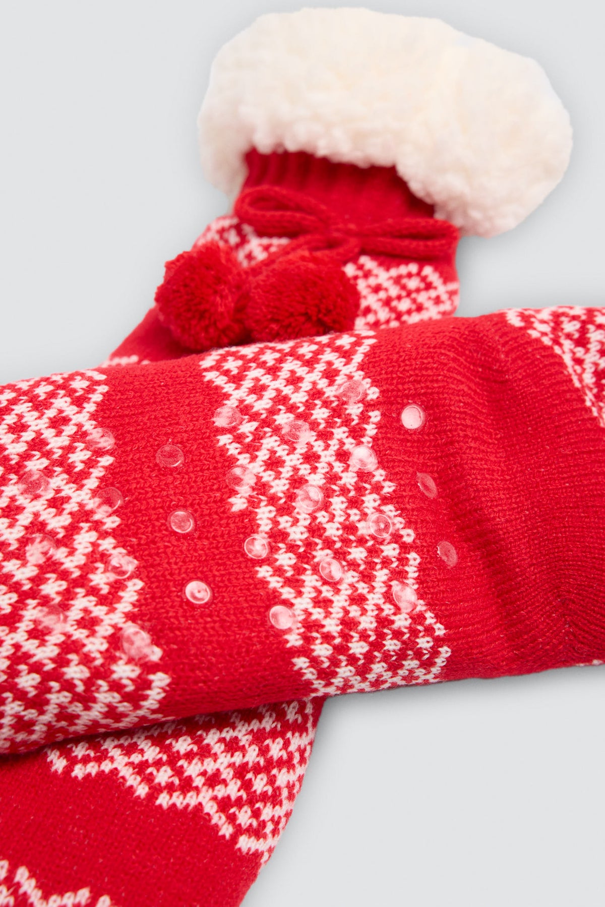 Calcetines dobles antideslizantes infantiles interior borreguito navidad estampados