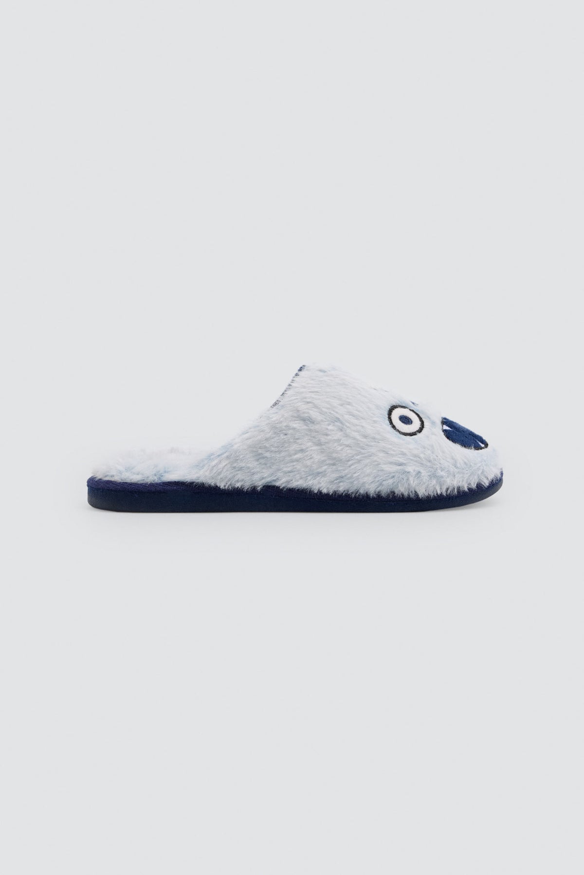 Chaussons garçon en fourrure motif monstre