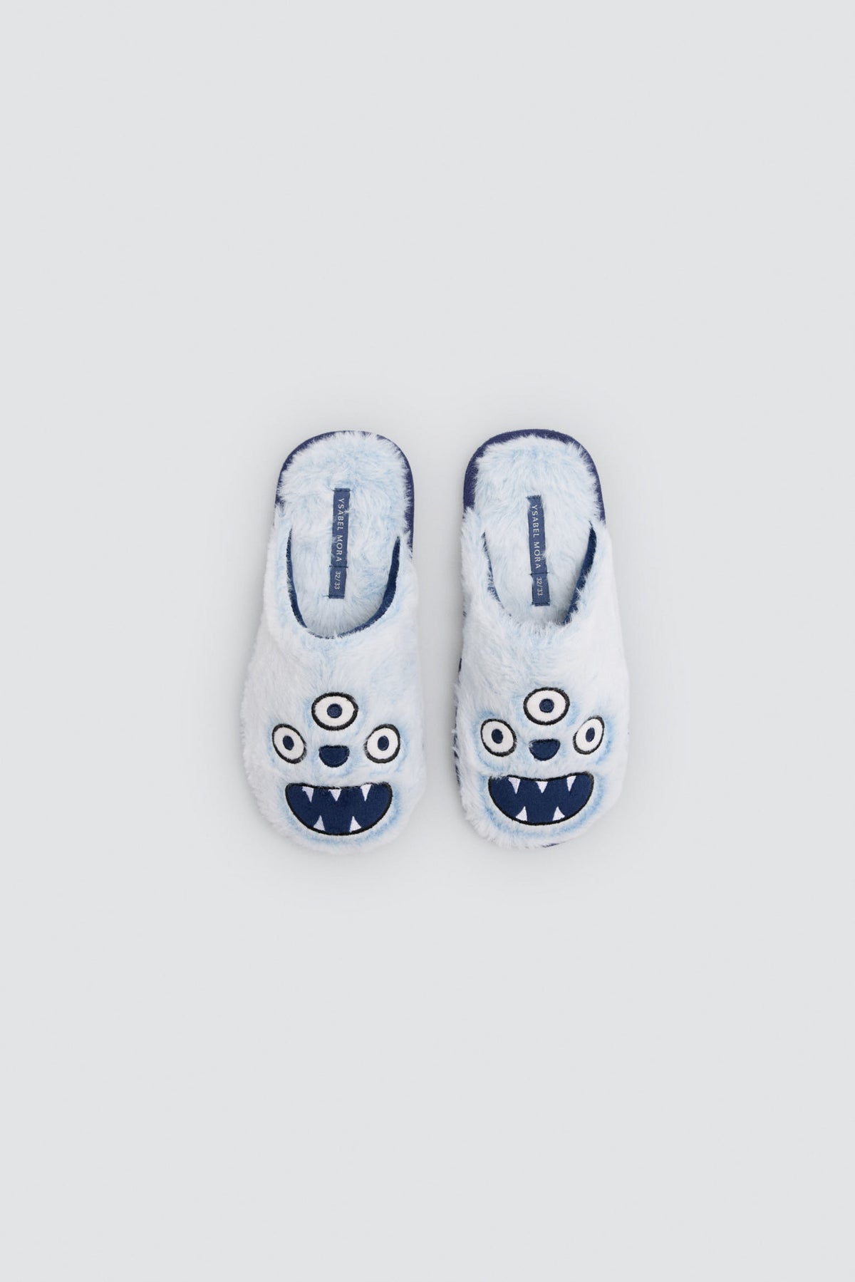 Chaussons garçon en fourrure motif monstre