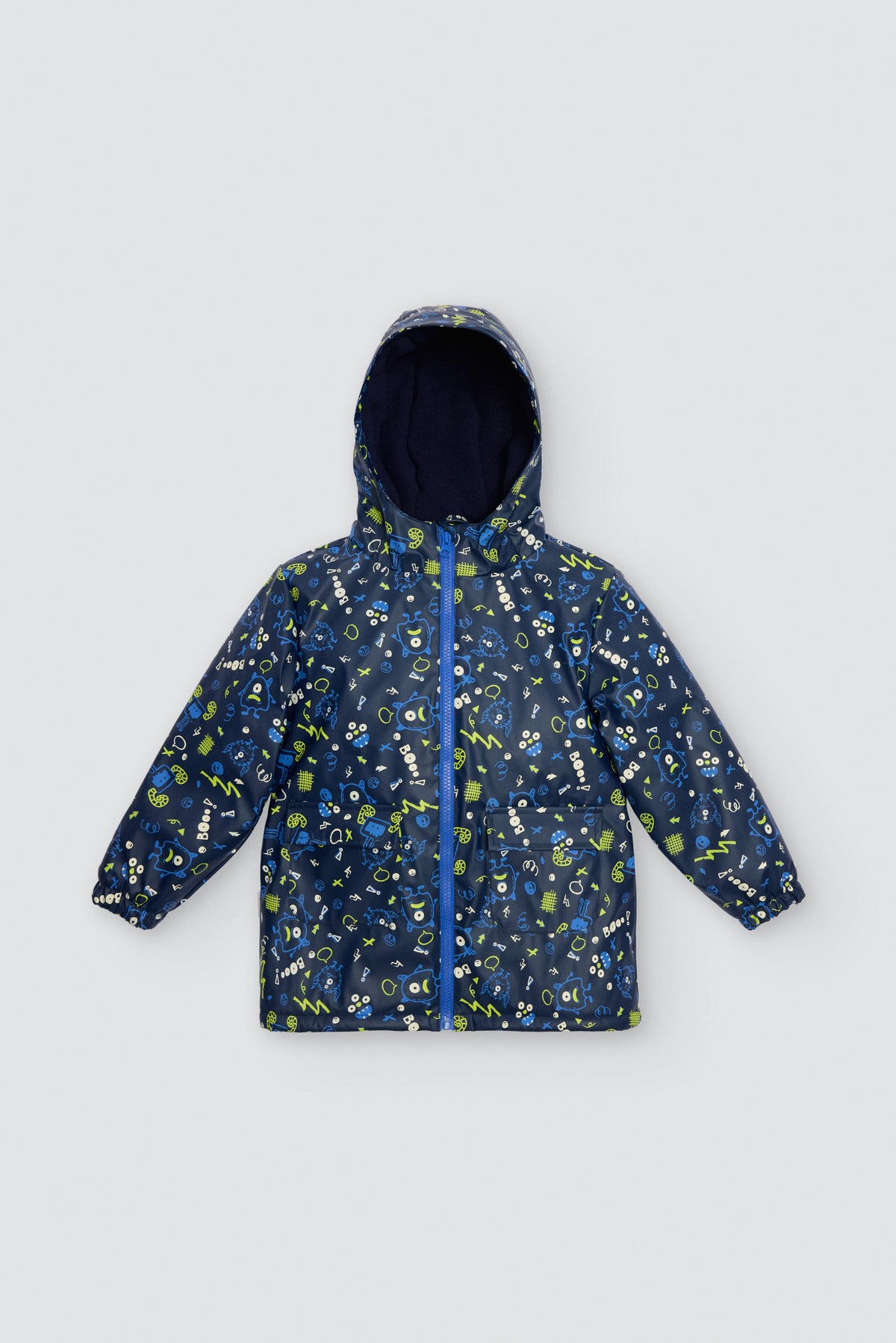 Imperméable garçon imprimé monstres doublure polaire
