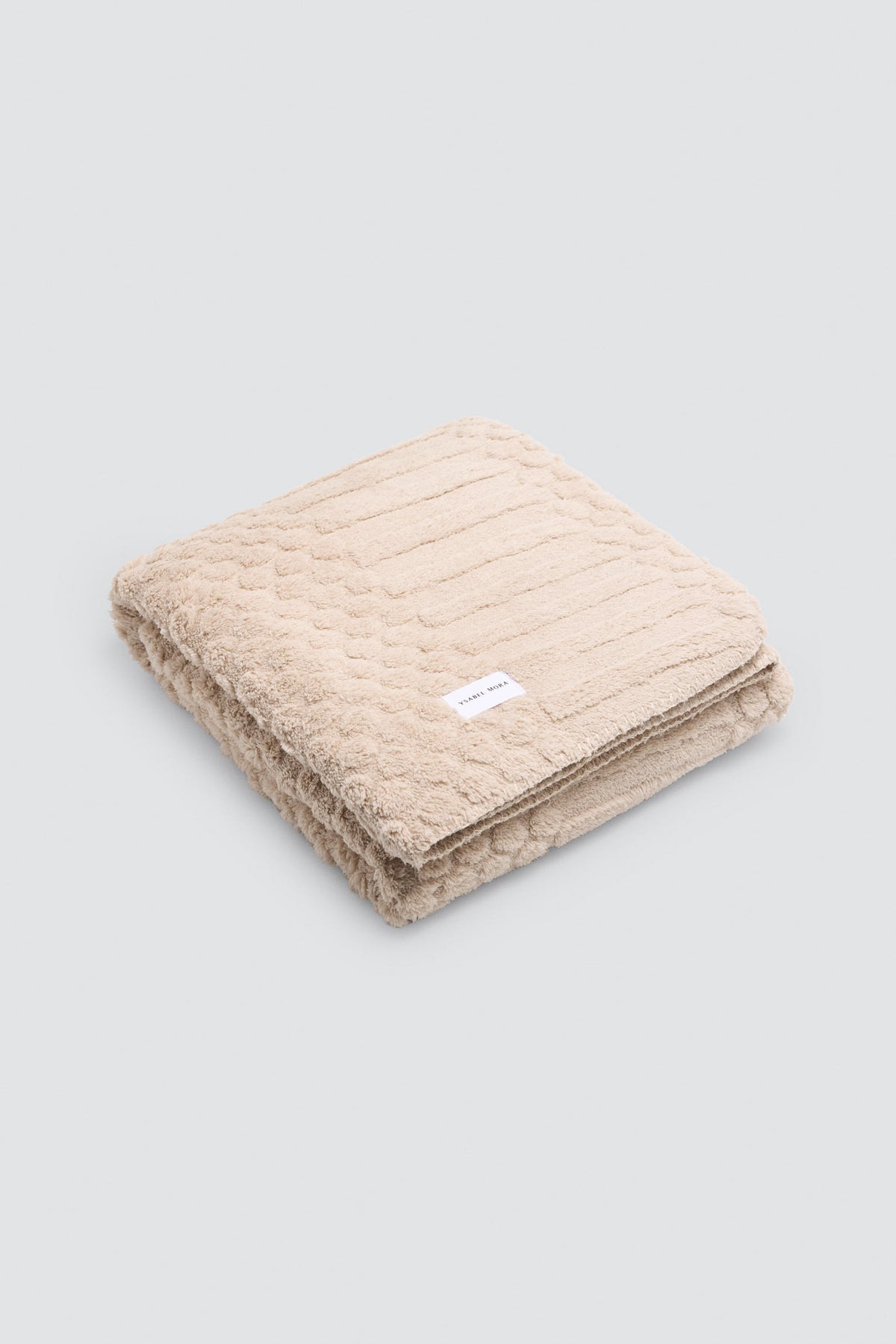 Plaid texturé beige
