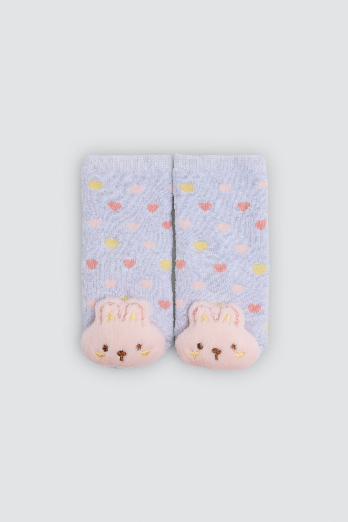 Lot de 2 chaussettes thermiques sensorielles bébé lapins 3D