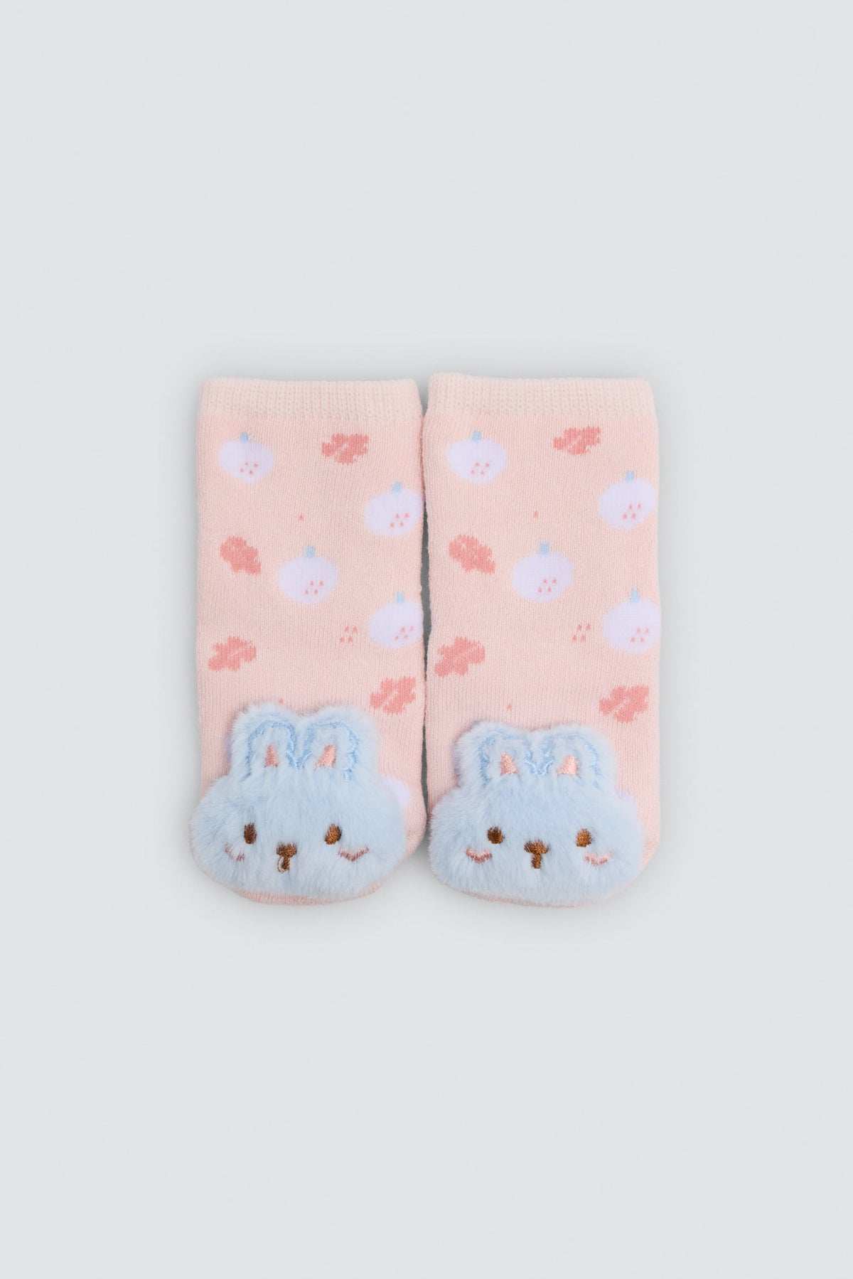 Lot de 2 chaussettes thermiques sensorielles bébé lapins 3D