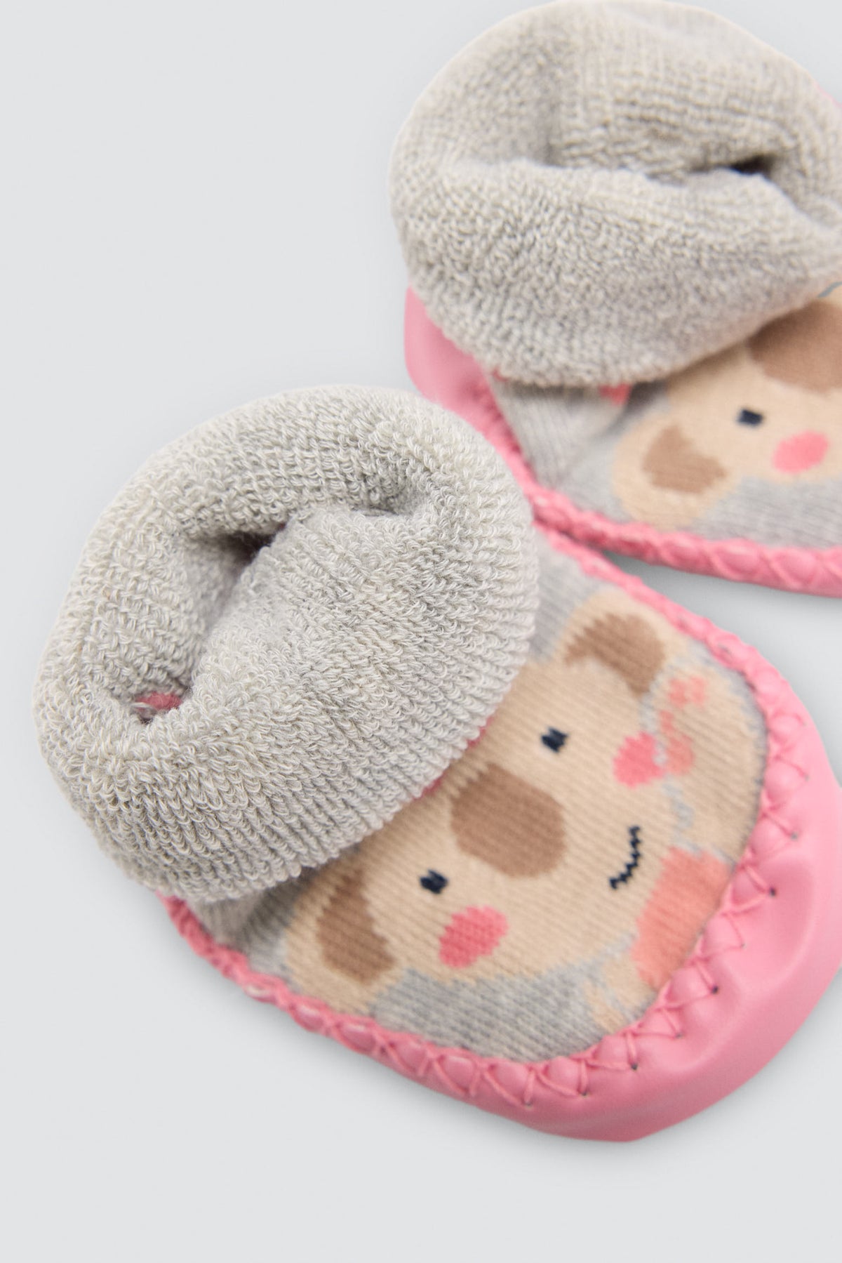 Chaussettes-chaussons thermiques bébé à semelle antidérapante, motif koala