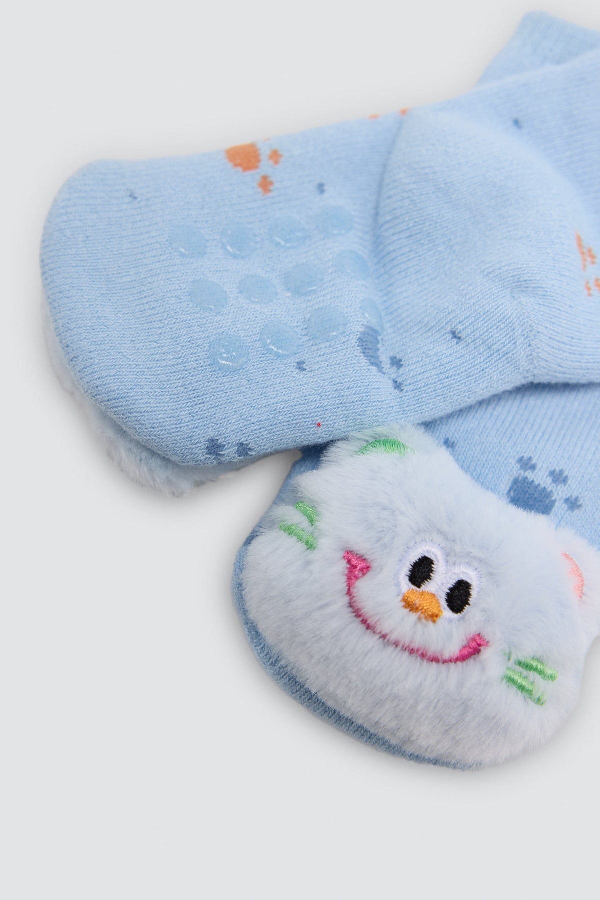 Lot de 2 chaussettes thermiques antidérapantes sensorielles bébé chatons