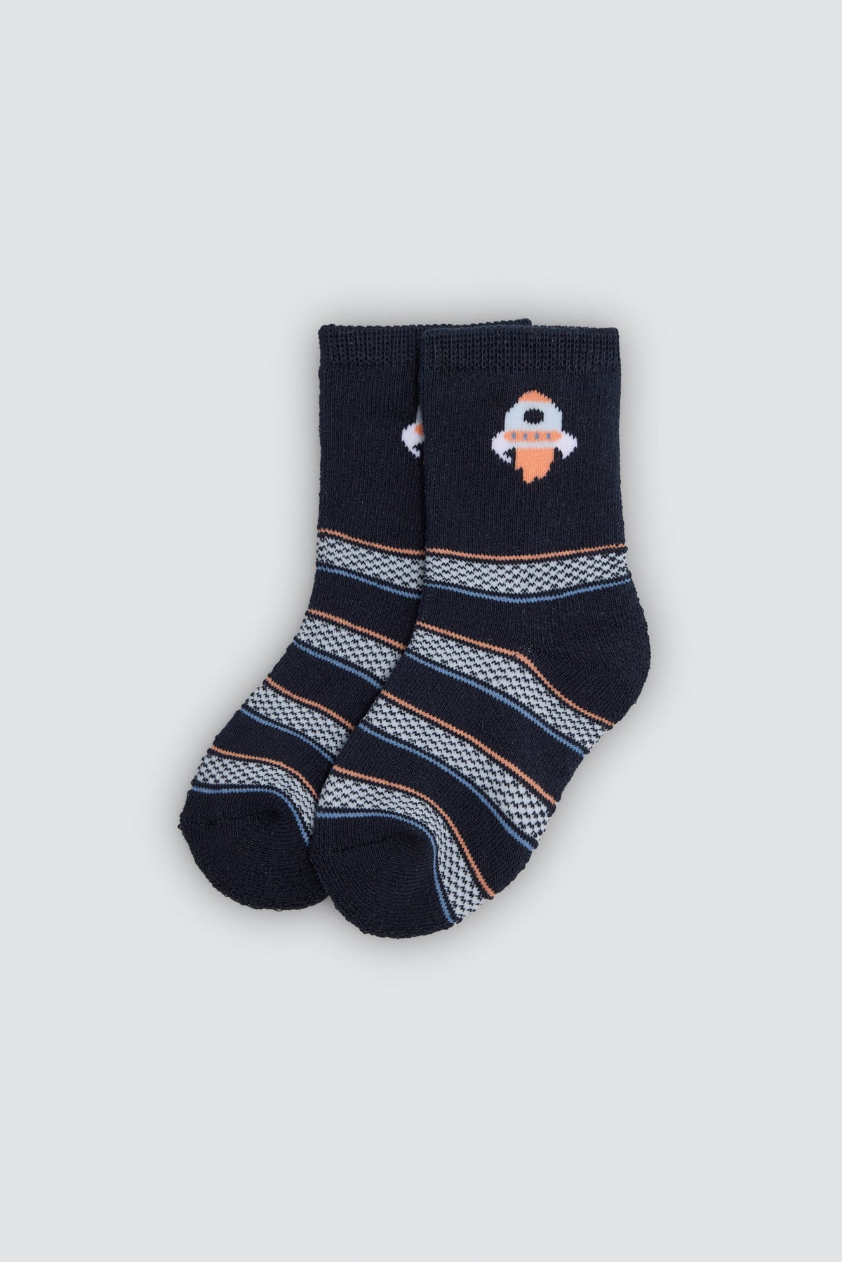 Lot de 4 chaussettes thermiques bébé imprimé espace et fusées