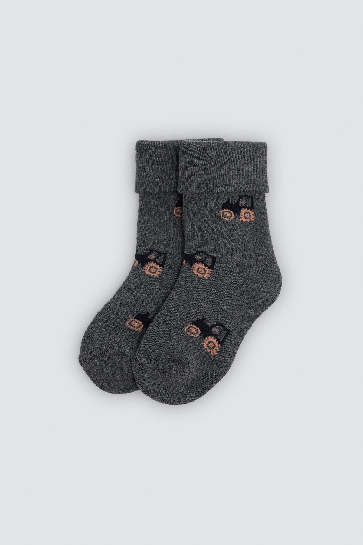 Lot de 4 chaussettes thermiques bébé imprimé tracteurs et cochons