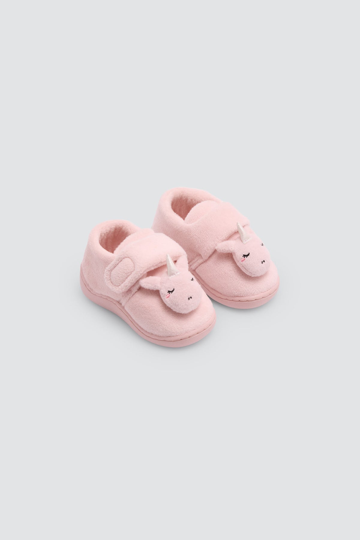 Chaussons bébé fille visage licorne