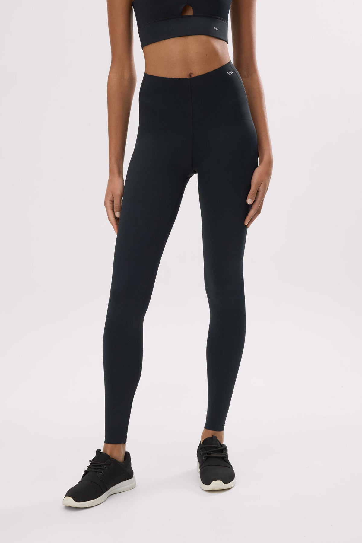 Leggings deportivos compressive largos vientre plano negro - Ysabel Mora