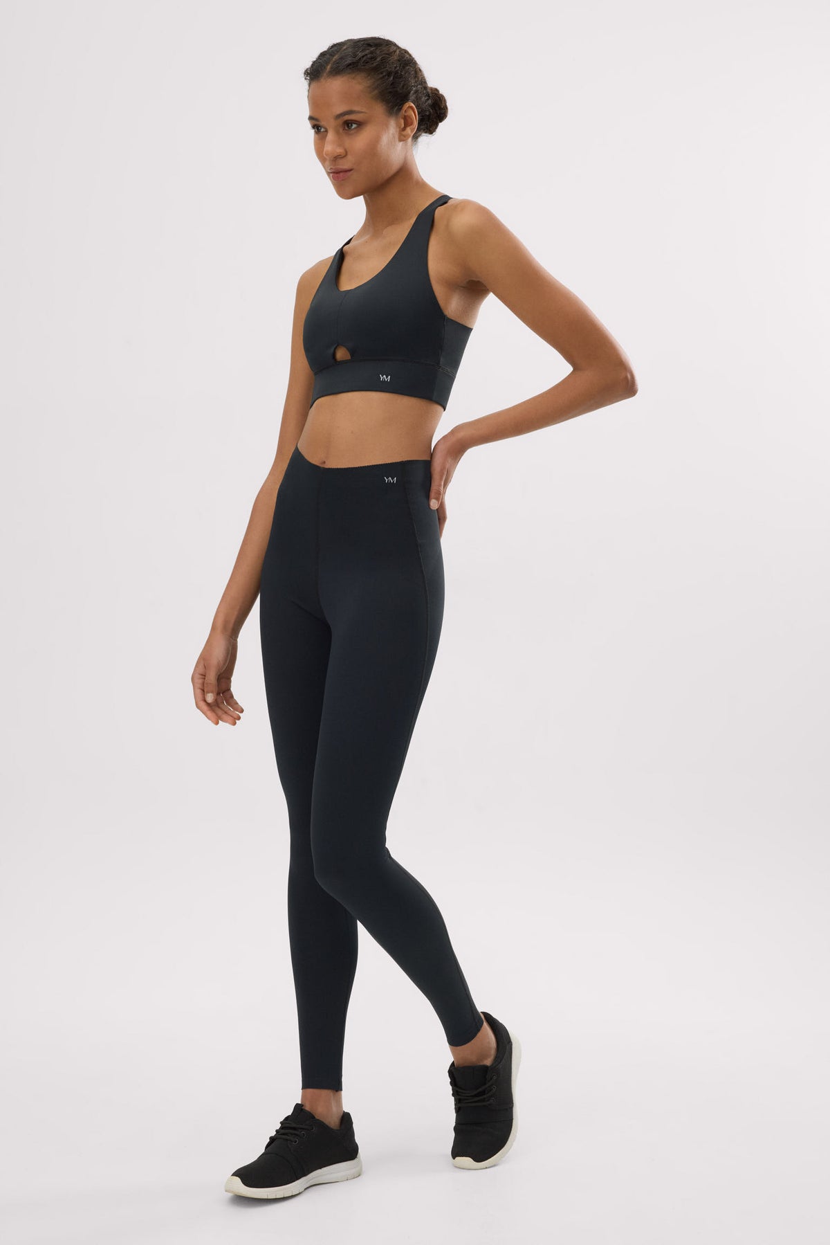 Leggings deportivos compressive largos vientre plano negro - Ysabel Mora