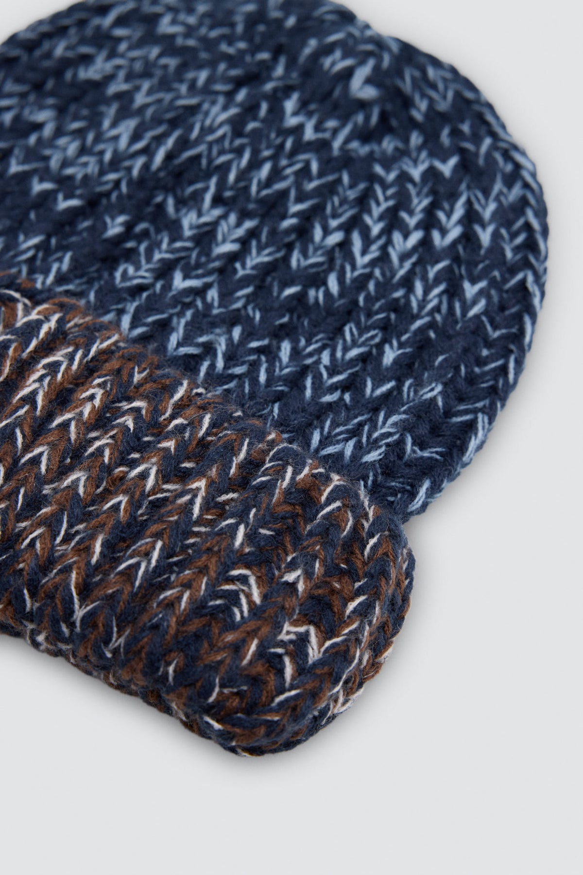 Bonnet homme en maille chinée