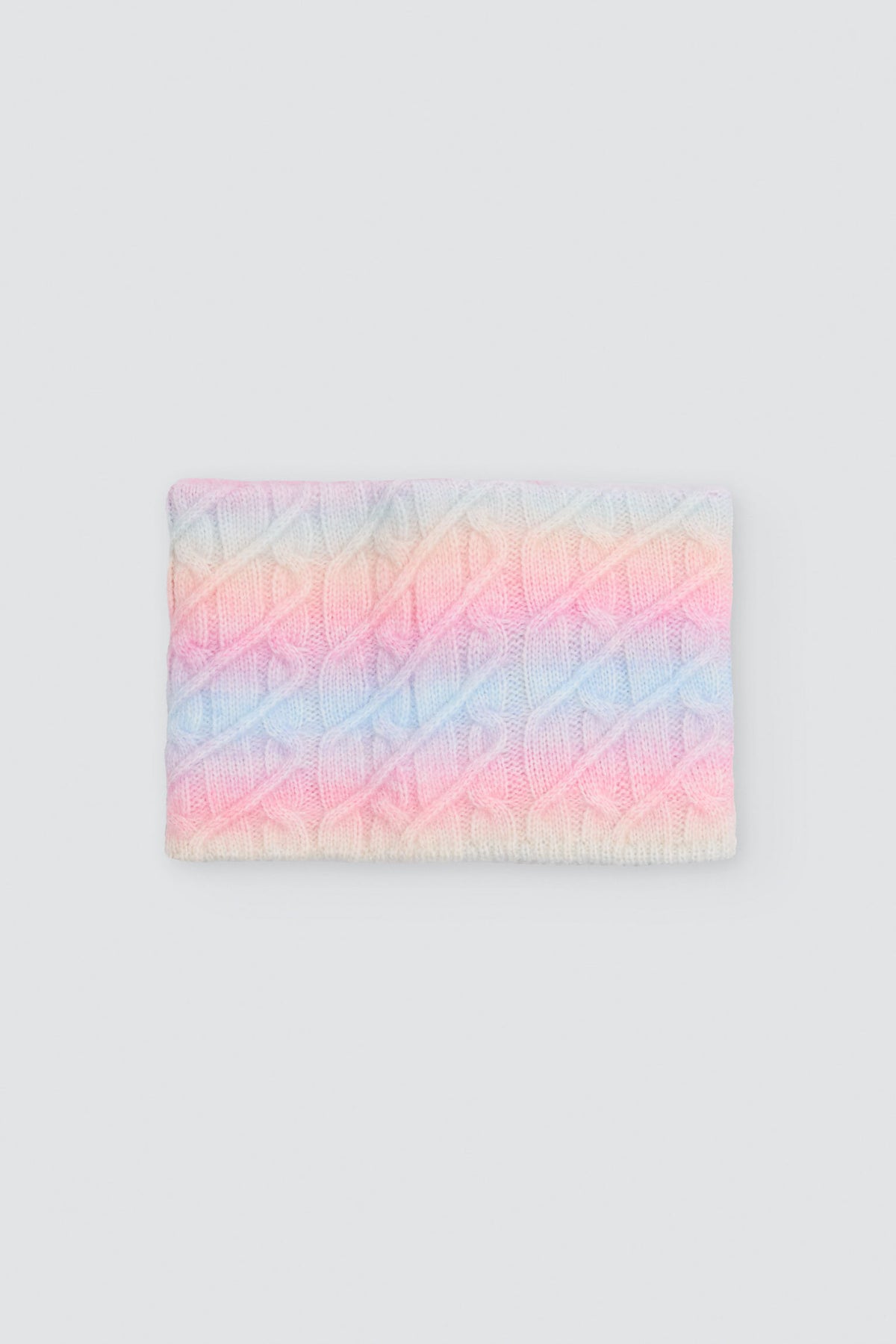Tour de cou fille en maille multicolore avec doublure polaire