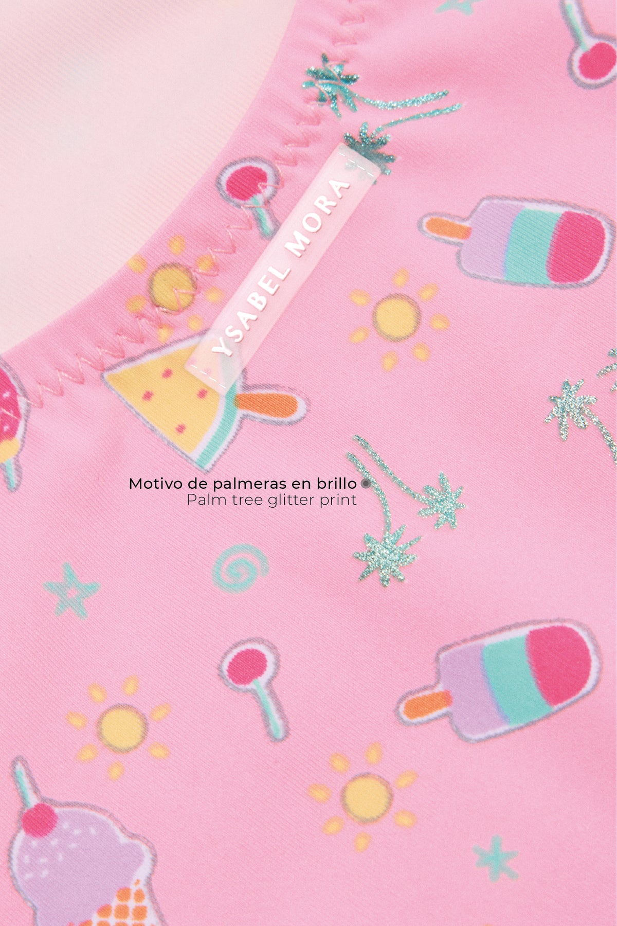 Bañador niña detalle cut-out y lazos estampado veraniego - Ysabel Mora