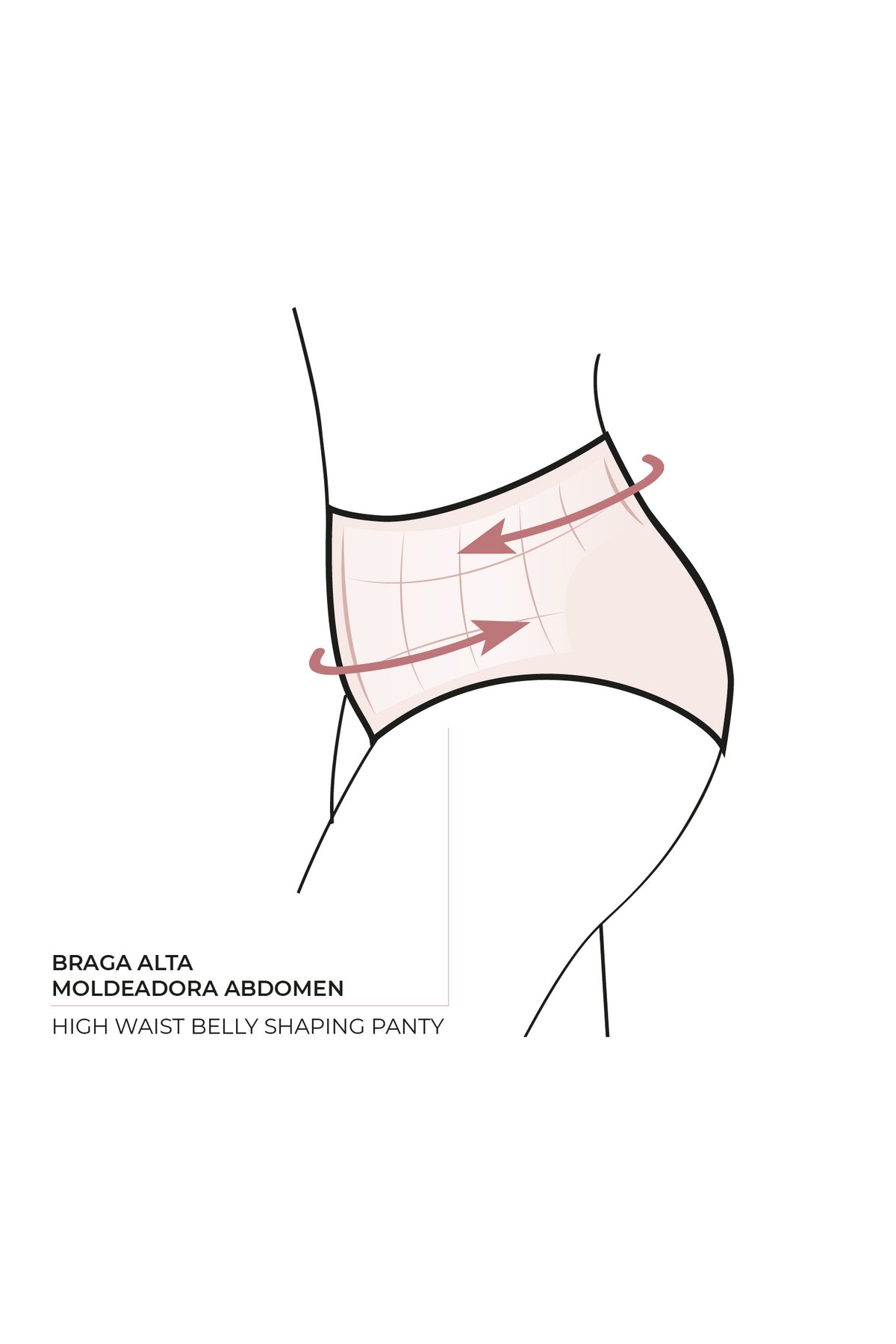 Braga bikini reductora alta negro - Ysabel Mora