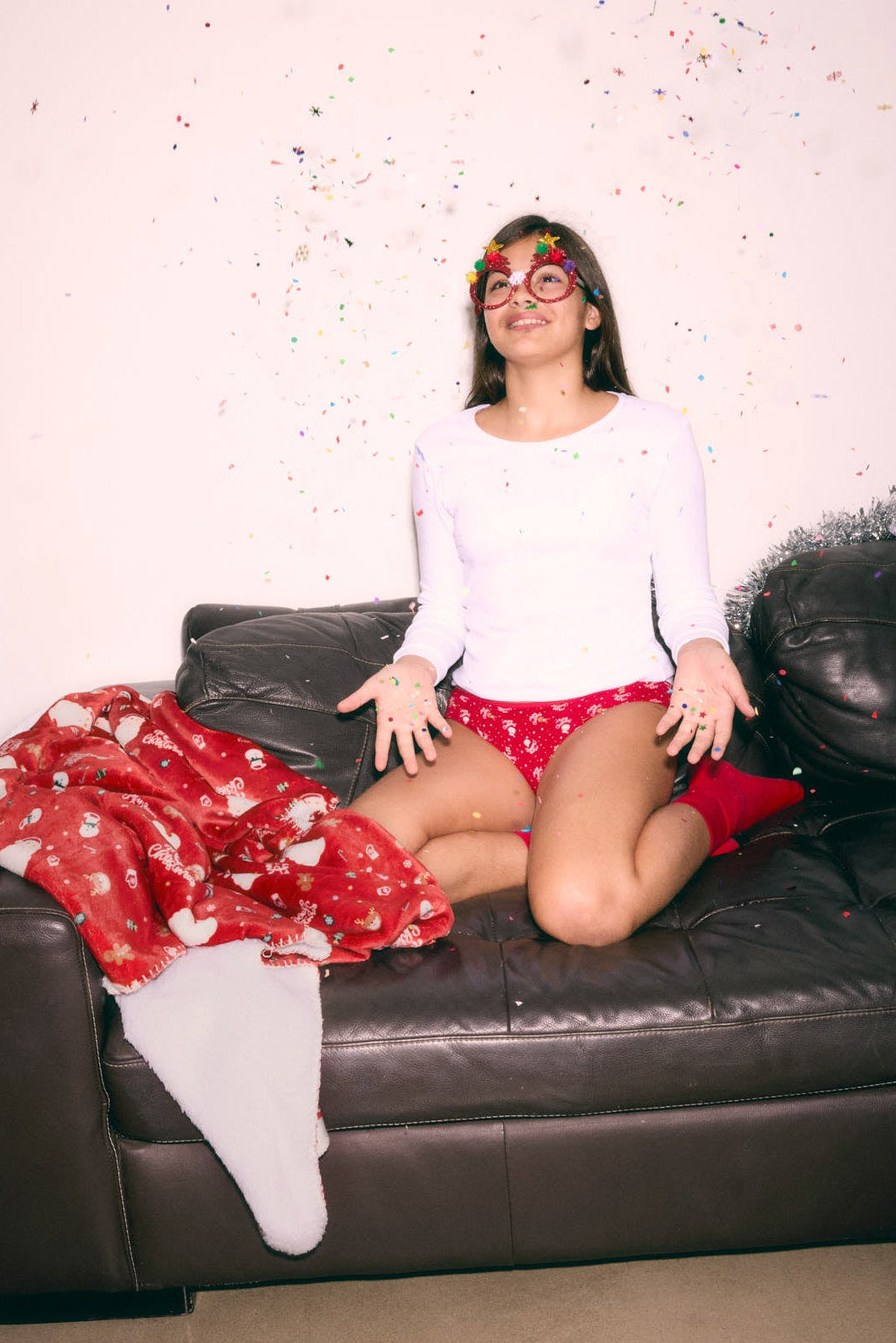 Culotte junior en coton imprimé Merry Christmas