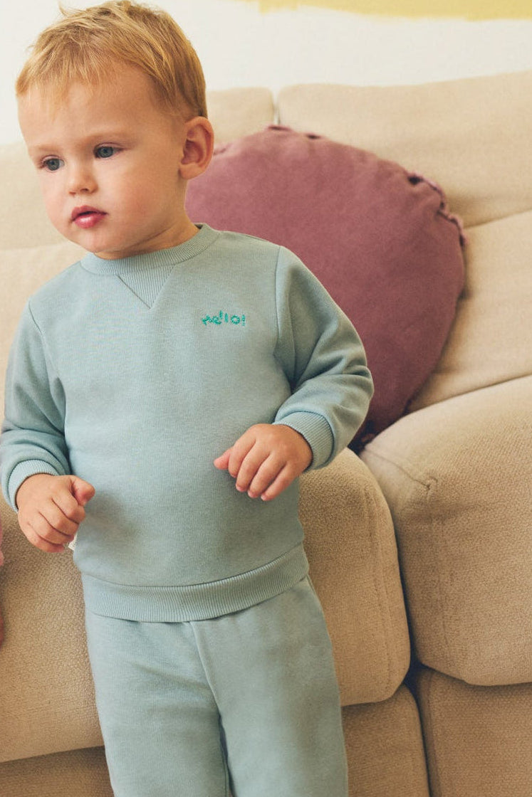 Ensemble survêtement bébé manches longues ENJOY vert