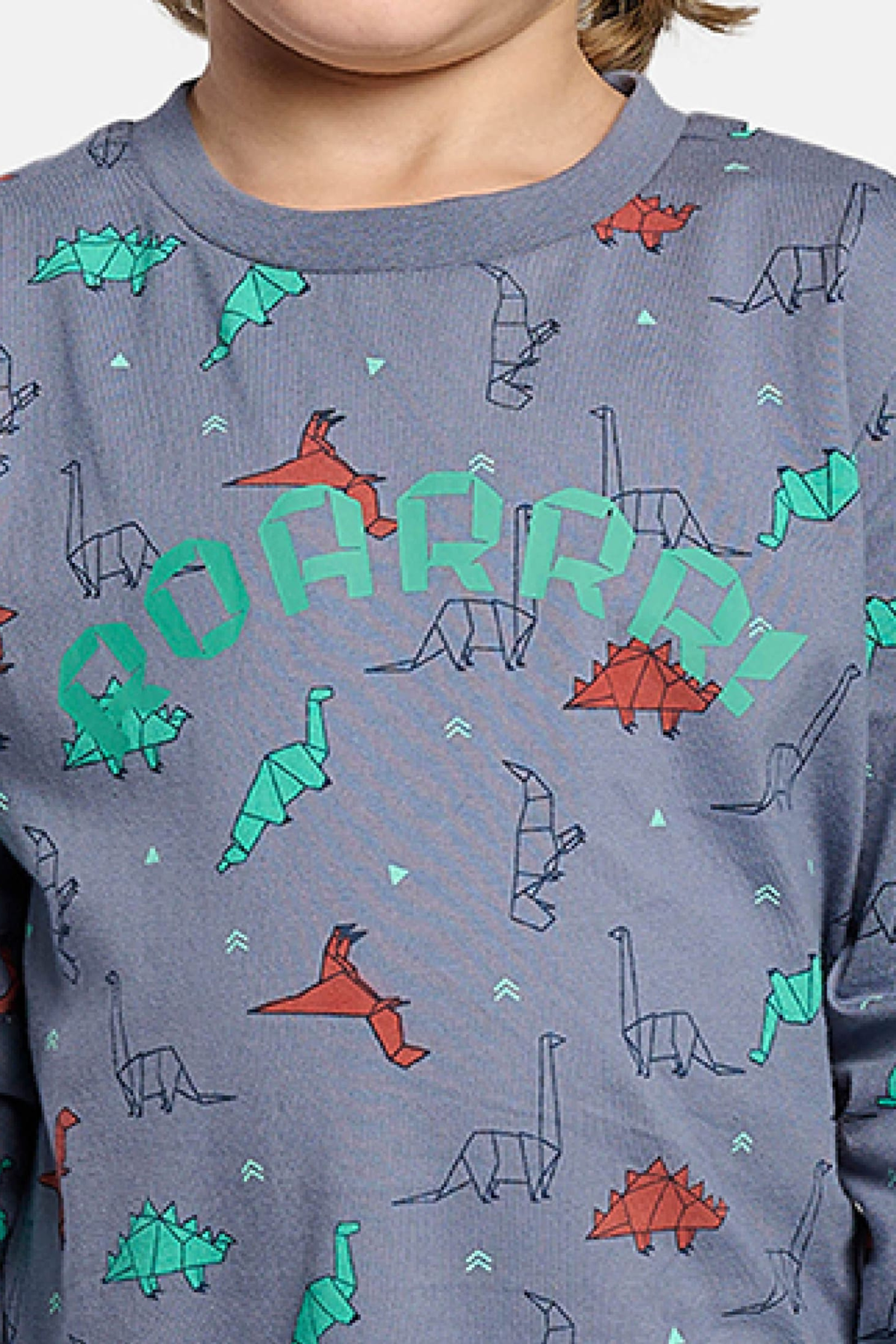 Pyjama long garçon coton Roar imprimé dinosaures