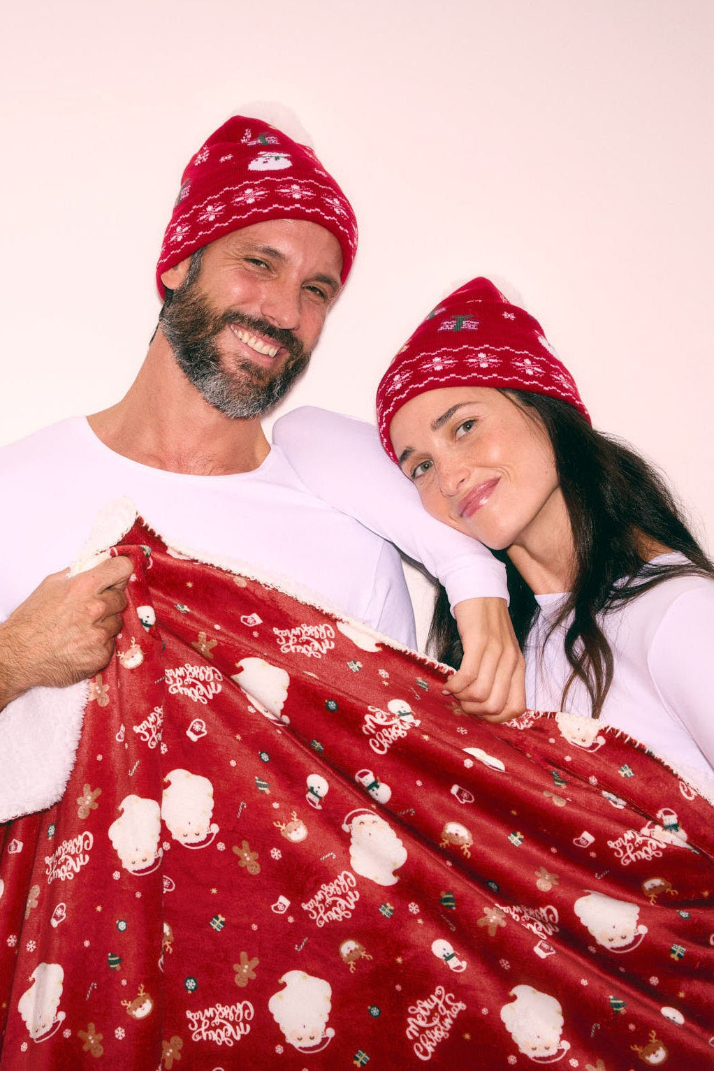 Bonnet unisexe à pompon imprimé Noël