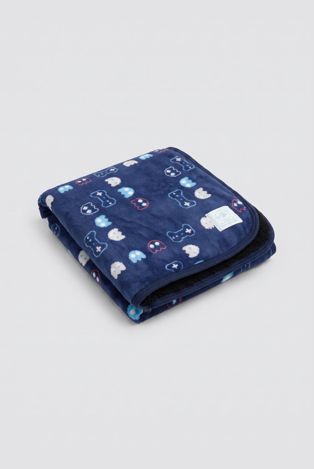 Plaid gamer en polaire corail et effet mouton